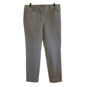 Ann Taylor Loft Gray Marisa Skinny Straight Career Wear Leg Pants Size 8